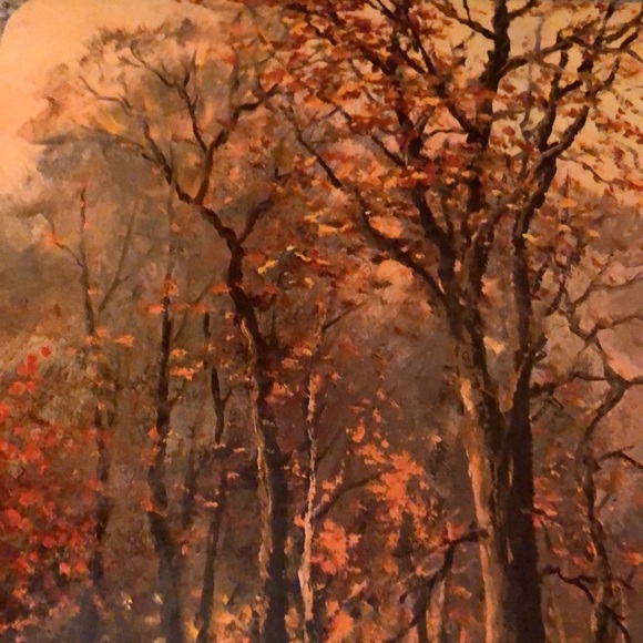 Vintage Robert Wood October Morn cork backed lithograph 17” x 11” - Picture 3 of 7